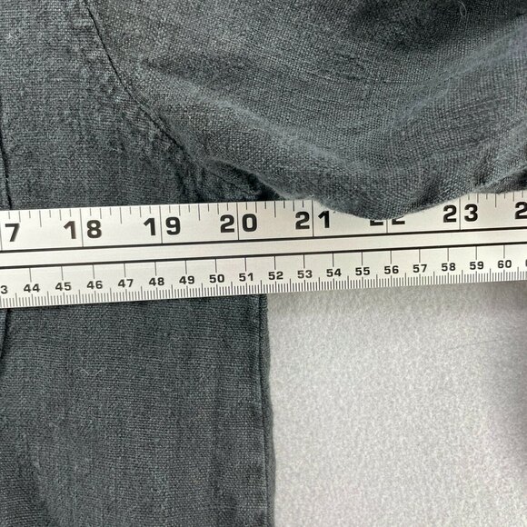 Focus 100% Linen Lagenlook Jacket Oversized Womens Small Pockets Boho Hippie - Picture 8 of 10